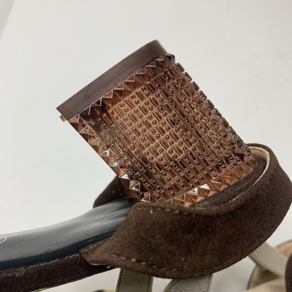 Yasirun Shoes Yasirun Yellow Floral Striped Closed Toe Heels Poshmark